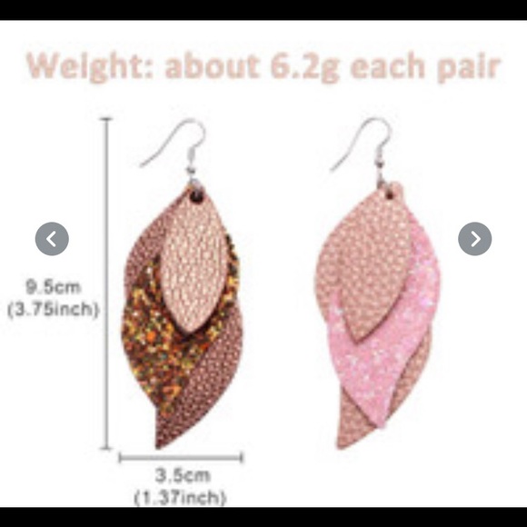 New leather earrings - Picture 3 of 3